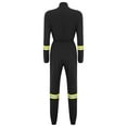 thumbnail image 4 of Haitryli Women's Firefighter Costume Adult Halloween Dress Up One Piece Reflective Stripes Jumpsuit Black XL, 4 of 5