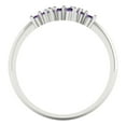 thumbnail image 5 of 0.17 ctw Wedding Band for Women - 14K White Gold Simulated Alexandrite Stackable Eternity Ring, 5 of 6
