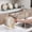 Beige, variant on Dishes Drying Rack Vertical Kitchen Countertop Organizer for Plates Bowls Mugs and Pot Lids, Plastic Dish Holder Storage Shelf with Fast Drainage Design for Sink and Kitchen Organization