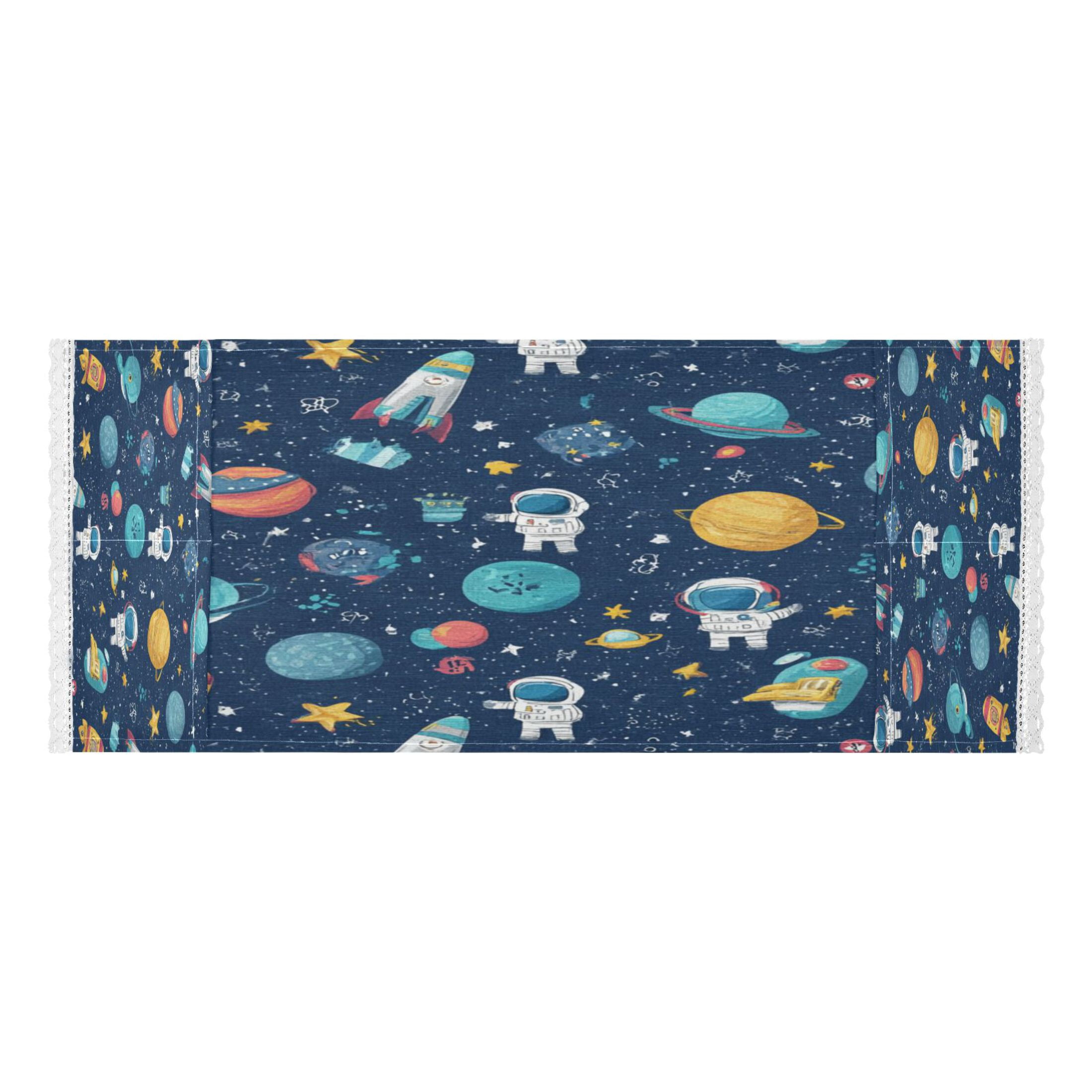 Wobogo Space Themed Washing Machine Cover Dustproof Washer Dryer Cover Waterproof Laundry Room Decorative Protector