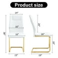 thumbnail image 6 of 6 Modern Chic Dining Chairs, Golden Legged Pu Cushioned Seats, For Kitchen, Living Room, Bedroom, Office, Stable And Elegant Of 6 Stylish Legs With Cushion, Ambiance, 6 of 7