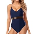 thumbnail image 4 of Daisyyozoid Maillot de Bain une Pièce pour Femme à Prix Réduit, Mode, Col en V, Monokini à Dos Nu en Maille, 4 of 5