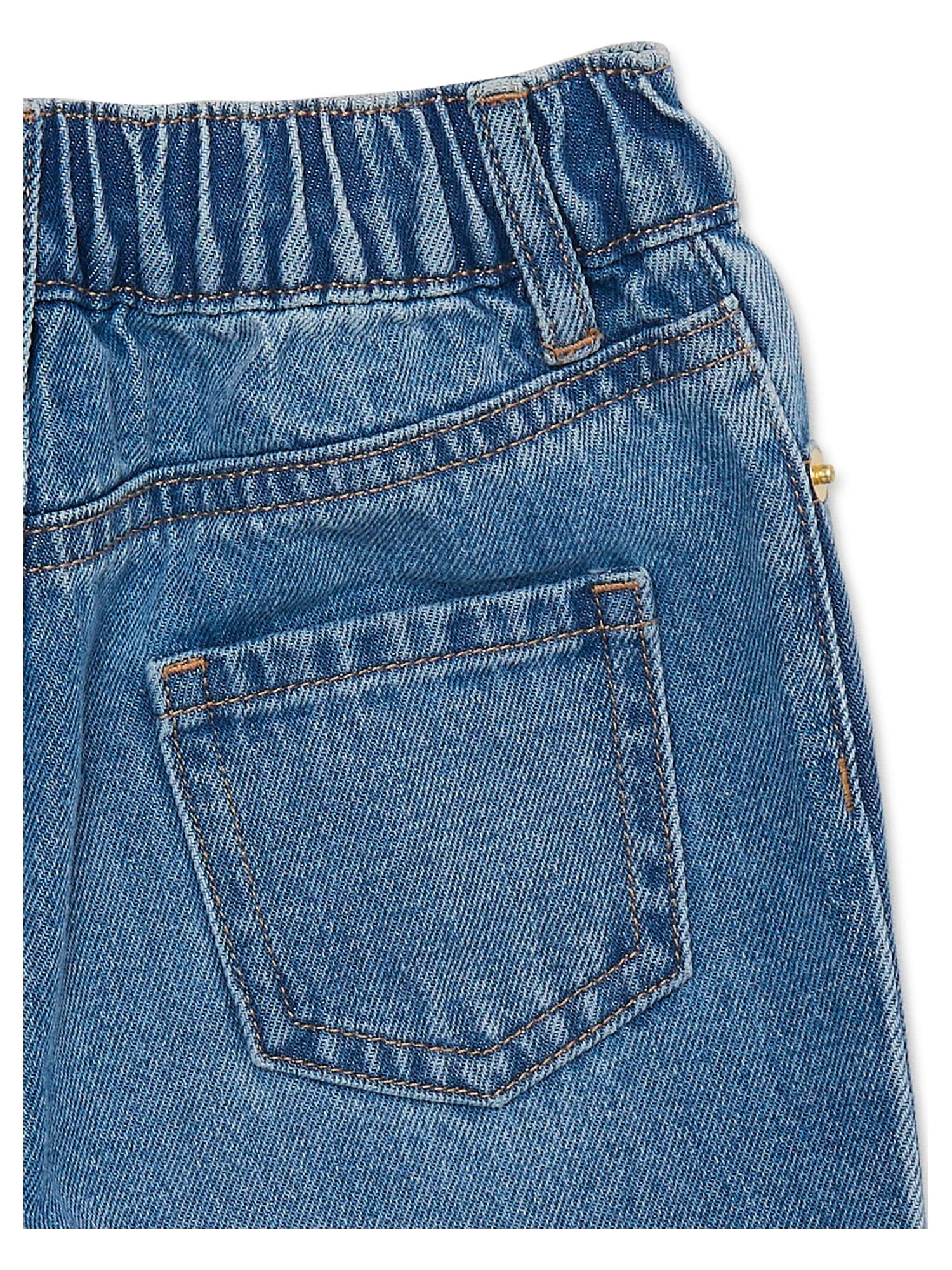 365 Kids from Garanimals Girls Paperbag Denim Pants, Sizes 4-10