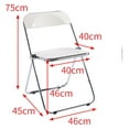 Killeryuki Folding High Chair Bar Stool Folding Color Transparent Metal