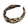thumbnail image 1 of Diadema Ancha Elástica Unique Bargains con Nudo Patrón de Leopardo Marrón, 1 of 7