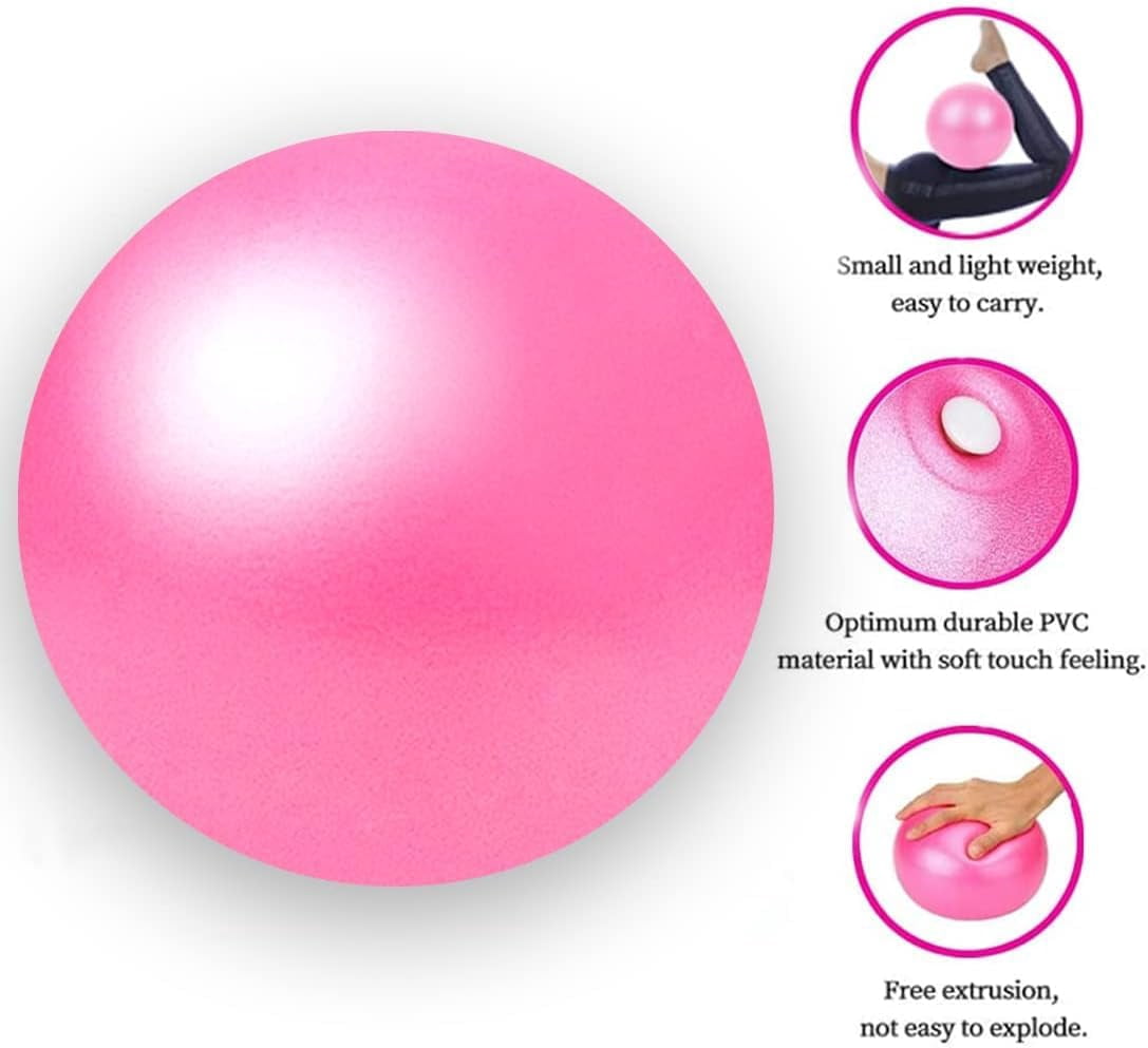 BESSERITE Small Yoga Exercise Ball – Strengthen Core, Improve Balance & Flexibility – Comes with Air Pump