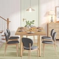 Finmind 63" Kitchen Dining Table: Rectangular Farmhouse Wood Table for ...