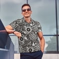 thumbnail image 4 of Lsque Bicycles Parts Pattern Golf Shirts for Men Dry Fit Print Moisture Wicking Performance Short Sleeve Polo Shirt-Small, 4 of 6
