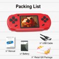 thumbnail image 5 of Beijue 16 Bit Handheld Games for Kids Adults 3.0'' Large Screen Preloaded 100 HD Classic Retro Video Games no Need WiFi USB Rechargeable Seniors Electronic Game Player Birthday Xmas Present Red, 5 of 6