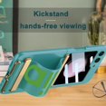 thumbnail image 5 of Hinged Case Compatible Samsung Galaxy Z Flip 5 Wristband Stand Case & Camera Screen Protector,Full Body Protection Smooth PU Leather Case,Thin Phone Case for Samsung Galaxy Z Flip 5 Cases Green, 5 of 14