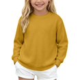 thumbnail image 3 of Weebloom Kids Boys Crewneck Sweatshirt Fall Winter Pullover Tops Sweatshirts Yellow, 3 of 9