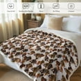 thumbnail image 2 of Cute Papillon Dog Fleece Throw Blanket Shepherd Dog Bed Blanket Plush Soft Blanket for Bed and Couch (Throw, 50 x 60 Inches), 2 of 6
