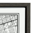 thumbnail image 3 of Kate and Laurel Sylvie Toronto Modern Map Framed Canvas Wall Art by Jake Goossen, 18x24 Gray, Decorative Map Art for Wall, 3 of 7