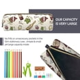 thumbnail image 6 of Ratiio Grapes Bbottles Wine Pattern Leather Pencil Case, Pencil Pouch with Durable Zipper, Compact and Stylish Organizer for Stationery, Art Supplies, Travel Essentials, 6 of 8