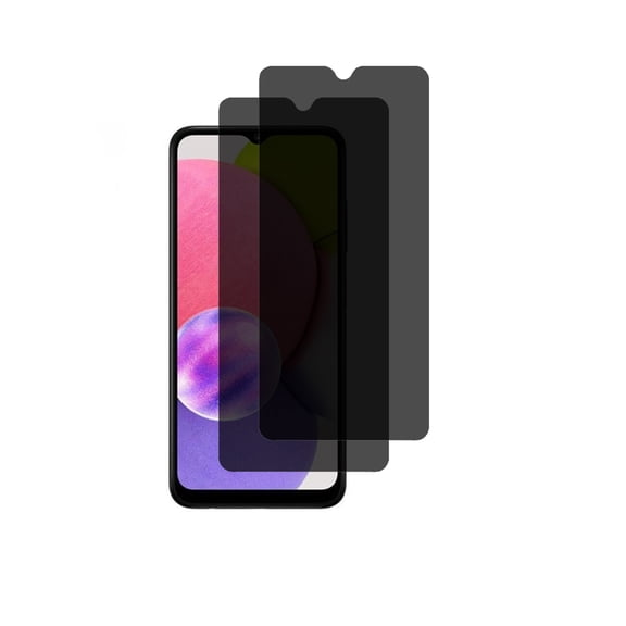 PAPAUTOP [2 Pcs] for Samsung Galaxy A03s Privacy Anti-Spy Easy Installation Black Tempered Glass Screen Protector