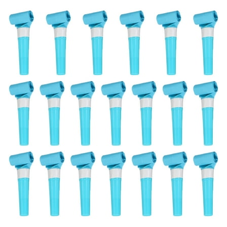 Uxcell 20 Pcs Colorful Noise Makers Plastic Party Blowers Party Favors for Birthday Parties Holiday Christmas New Years Gift Favors, Blue