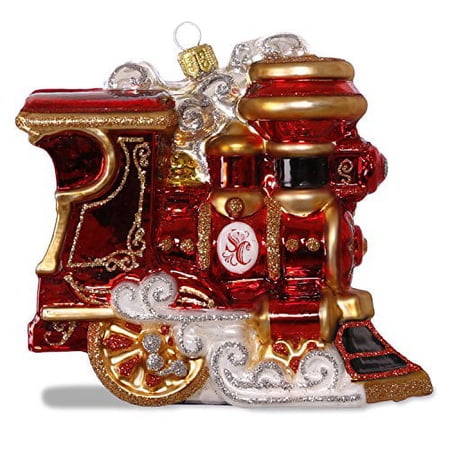 Hallmark Keepsake 2017 Train Elegant Engine Premium Blown Glass Christmas Ornament