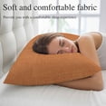 thumbnail image 6 of Burnt Orange Pillow Covers 20x30 Inch Queen Size, Farmhouse Burlap Solid Orange Modern Linen Texture Decorative Pillowcase with Zipper, Microfiber Breathable Pillowcases for Sofa Bed Living Room, 6 of 9