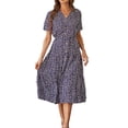 thumbnail image 2 of Vestido de mujer con escote en V profundo, vestido de verano para mujer con escote en V profundo, vestido de verano para mujer con escote en V, vestido informal para mujer, diseño exquisito, 2 of 6