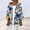 331#Blue, variant on Ftwytp Womens Open Front Cardigan Lightweight Retro Print Cardigans 3/4 Sleeve Blouse Tops Coat Casual Duster Jackets