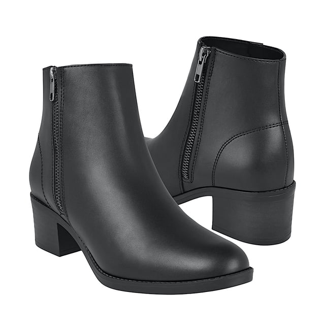 Botines Stylo Dama Simipiel Negro Tacón 5