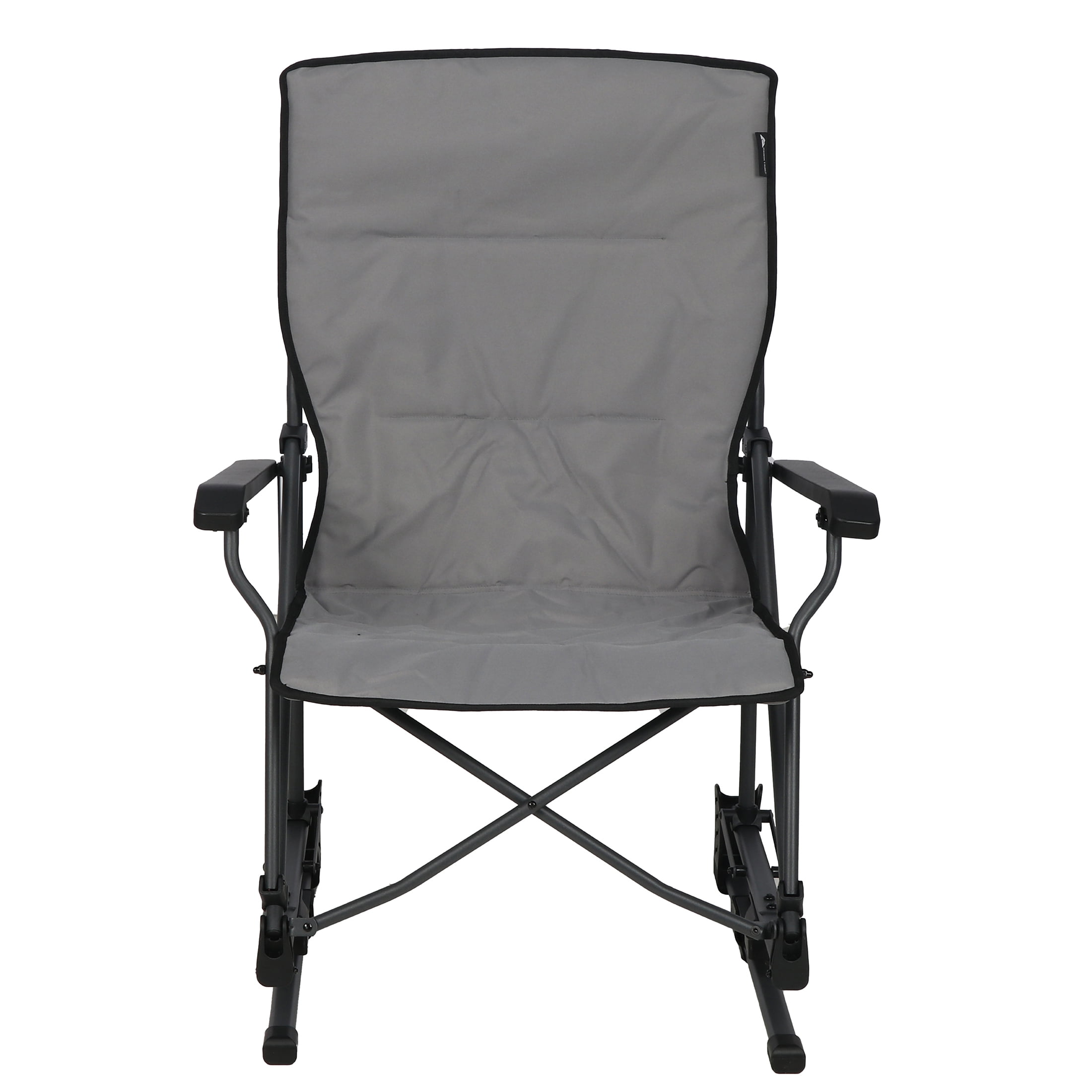 Ozark Trail Quad Bounce Chair, Rocking Motion, Grey, Polyester Fabric