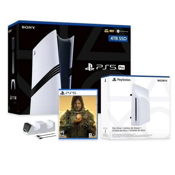 PlayStation 5 Pro 4TB SSD Console with Disc Drive, Wireless Controller and Charger, DEATH STRANDING Director's Cut - CFI-7019 PS5 Pro