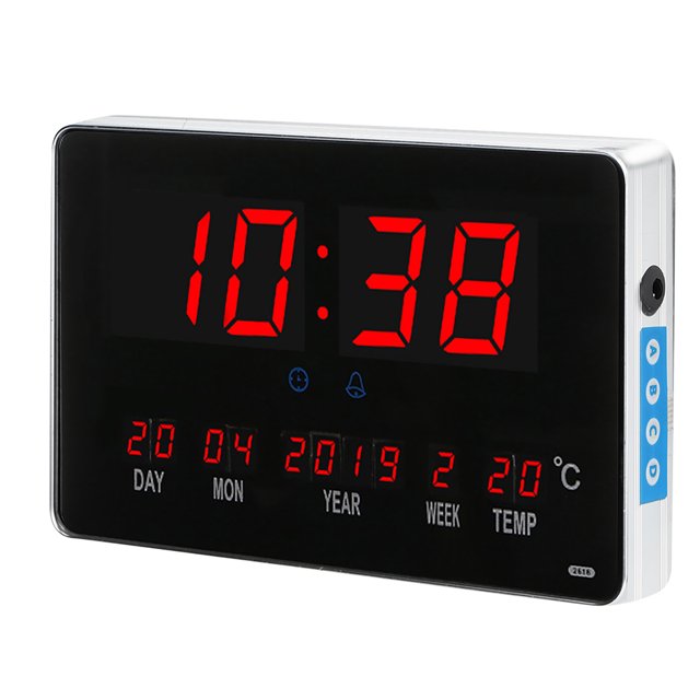 Reloj LED Con Calendario Perpetuo, Alarma De Mesa Colgante Para El Hogar