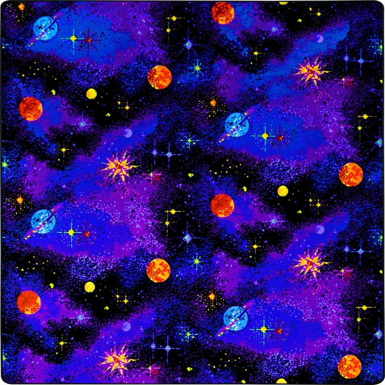 Space Explorer 12' x 6' area rug in color Fluorescent - Walmart.com
