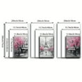 thumbnail image 2 of 2D Flat 3pcs, Decorative painting--frameless, Eiffel Tower Street Scene with Pink Blossoms and Umbrellas Wall Art Print. Posters and printed materials, Holiday Gifts, Mother'S Day, Home Decor, Birth, 2 of 4