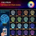 thumbnail image 2 of Luz Nocturna De Voleibol 3D, Lámpara De Ilusión De Atmósfera Deportiva Para Niños Con Control Remoto 16 Colores Cambiantes, Cumpleaños Creativo Amante Del Entrenador De Voleibol De Playa, 2 of 5