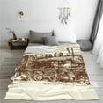 thumbnail image 5 of Rateoe Train Print Fuzzy Fleece Throw Blanket Extra Large,Super Soft,Fluffy and Warm Blankets for Couch,Bed,All Season Use (60"x50"), 5 of 8