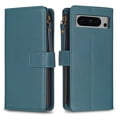 thumbnail image 2 of Compatible with Google Pixel 8 Pro Premium PU Leather Wallet Case with 9 Card Slots Zipper Pocket and Hand Strap, 2 of 5