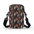thumbnail image 2 of HELLHERO Santa Claus Mushroom Design Shoulder Bag, 2 Zippers, Outdoor Holiday Travel Polyester 4.33x1.97x7.09, 2 of 7