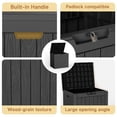 thumbnail image 6 of Joxxoaa 30 Gallon Resin Outdoor Storage Box & Patio Side Table for Balcony, Pool, Deck & Garden Accessories, Weather‑Resistant, Black/Brown, 6 of 6