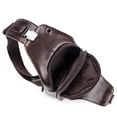 thumbnail image 6 of BULLCAPTAIN Men's Leather Sling Bag Waterproof Crossbody Pack Chest Shoulder Backpack for Hiking Cycling Mountaineering Travelling, 6 of 7