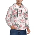 thumbnail image 2 of Goofa Rose Flowers for Men's Hooded Sweatshirt - Lightweight Pullover Hoodie with Kangaroo Pocket, Perfect for Everyday Wear-Small, 2 of 7