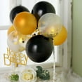 thumbnail image 6 of Efavormart Set of 9 Confetti Balloon Cloud Cake Topper, Mini Balloon Garland for Cake Decoration - Black  | Gold | Clear, 6 of 11