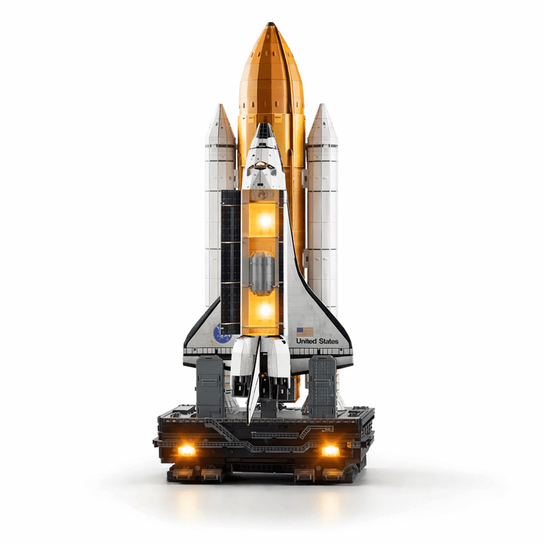 4D Build NASA Space Shuttle 3D Model Kit with LED Lights, 346