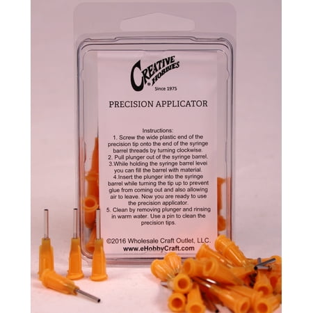 Creative Hobbies 15 Gauge 0.5 Inch, Precision Applicator Dispenser Needle, Stainless Steel Blunt Tip, 50 Pieces in Storage Pack