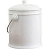 Natural Home 1 Gal. Ceramic Compost Bin - White