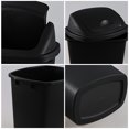 thumbnail image 3 of Zopnny 4-Pack 18 Gallon Tall Kitchen Swing Top Garbage Can, Plastic Swing Top Lid Trash Can, Black, 3 of 7
