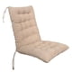 thumbnail image 5 of Cojín para silla de comedor, cojín para asiento, respaldo alto, con lazos, cojín para silla, cojín para mecedora para cocina, comedor, silla de oficin Camello, 5 of 8