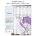 thumbnail image 2 of No Hook Cloth Fabric Shower Curtain with Snap in Liner, Botanical Floral Waterproof Shower Curtains Set with See Through Top Window, Farmhouse Spring Garden Flowers Motifs Bath Curtains 72"x78", 2 of 6