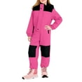 thumbnail image 3 of KAUOD Boys Girls One Piece Snowsuits Outdoor Ski Snowboard Snow Suits Kids Waterproof Insulated Winter Puffer Jumpsuit, 3 of 8