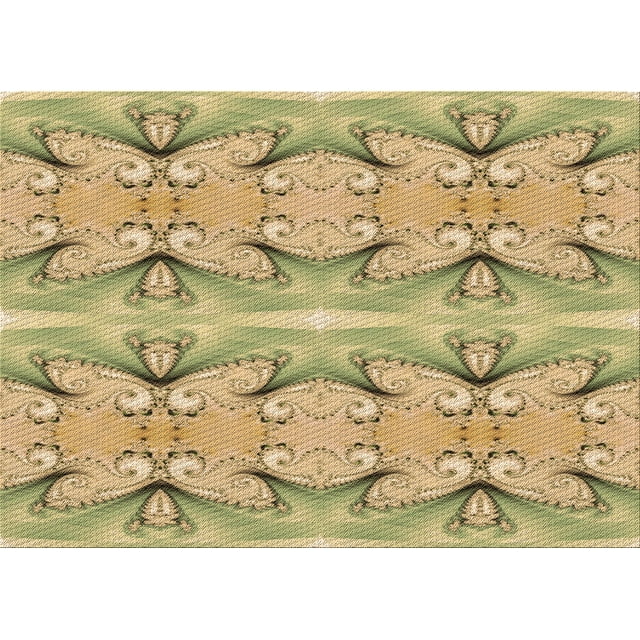 Ahgly Company Machine Washable Indoor Rectangle Transitional Dark Golden Rod Brown Area Rugs, 2' x 3'