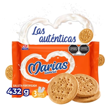 Galletas Marías 3 rollos de 144 g c/u
