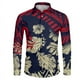 thumbnail image 4 of Camisas hawaianas con estampado 3D de tribu polinesia, camisas casuales de manga larga con cuello alto, blusa con botones para hombre, ropa de otoño, 4 of 5