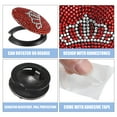 thumbnail image 6 of Crown Pattern Car Start Stop Engine Button Cover Red Rhinestone Universal Decorative Ring Ignition Protective Cover, 6 of 6