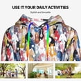 thumbnail image 4 of Wukai Colourful Horses Print Womens Hoodies Fleece Sweatshirts Long Sleeve Sweaters Pullover Fall Outfits Winter Clothes-Small, 4 of 7